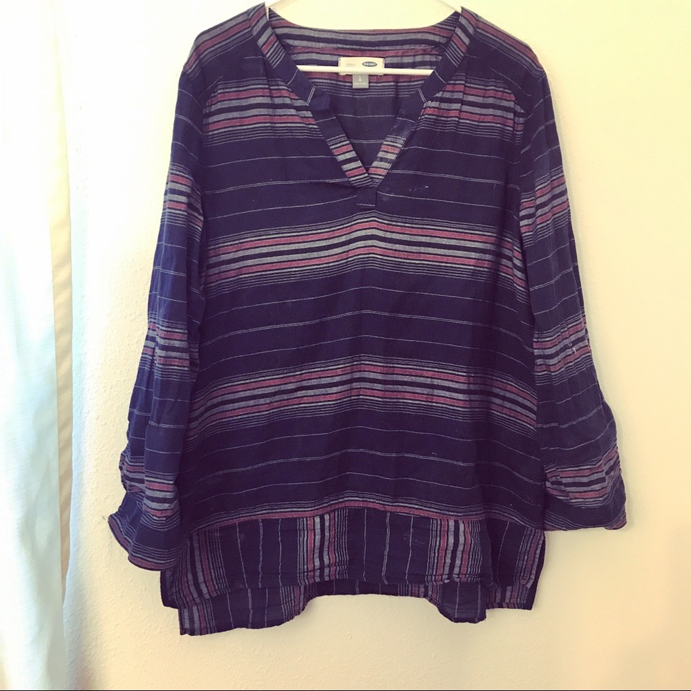 Navy tunic top
